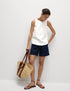 Marks & Spencer "Linen Blend Sleeveless Blouse"